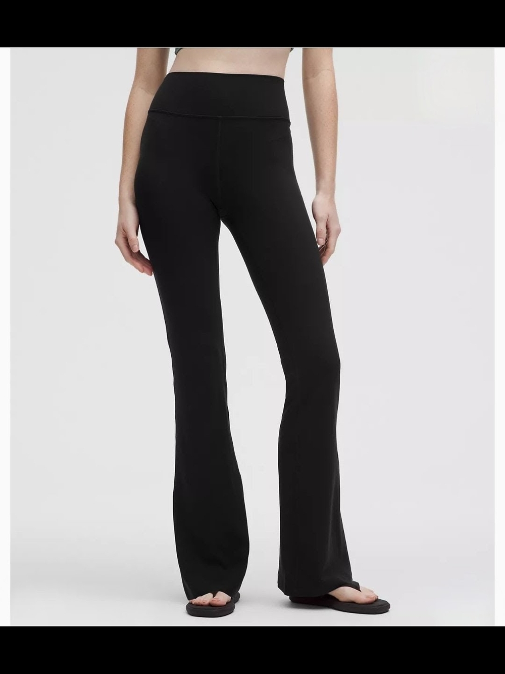 Lululemon Athletica High-Waist Black Flare Yoga Pants